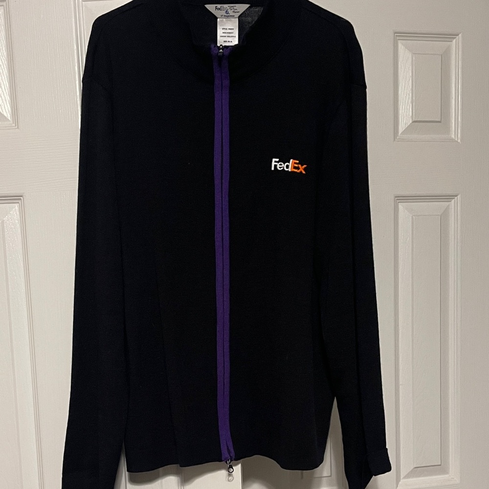 FedEx Black Zip Up Sweater